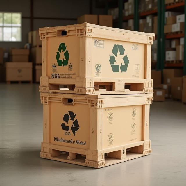 Reusable transport crates and recycled packaging
