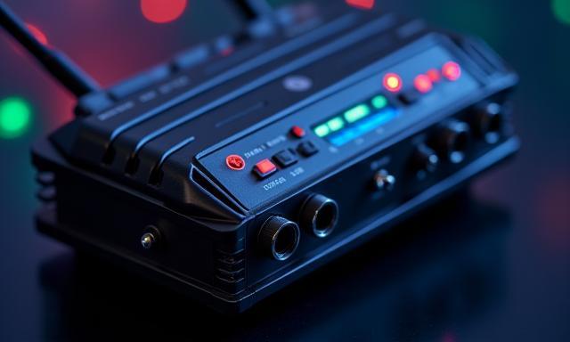 Close-up of multi-channel wireless transmitter